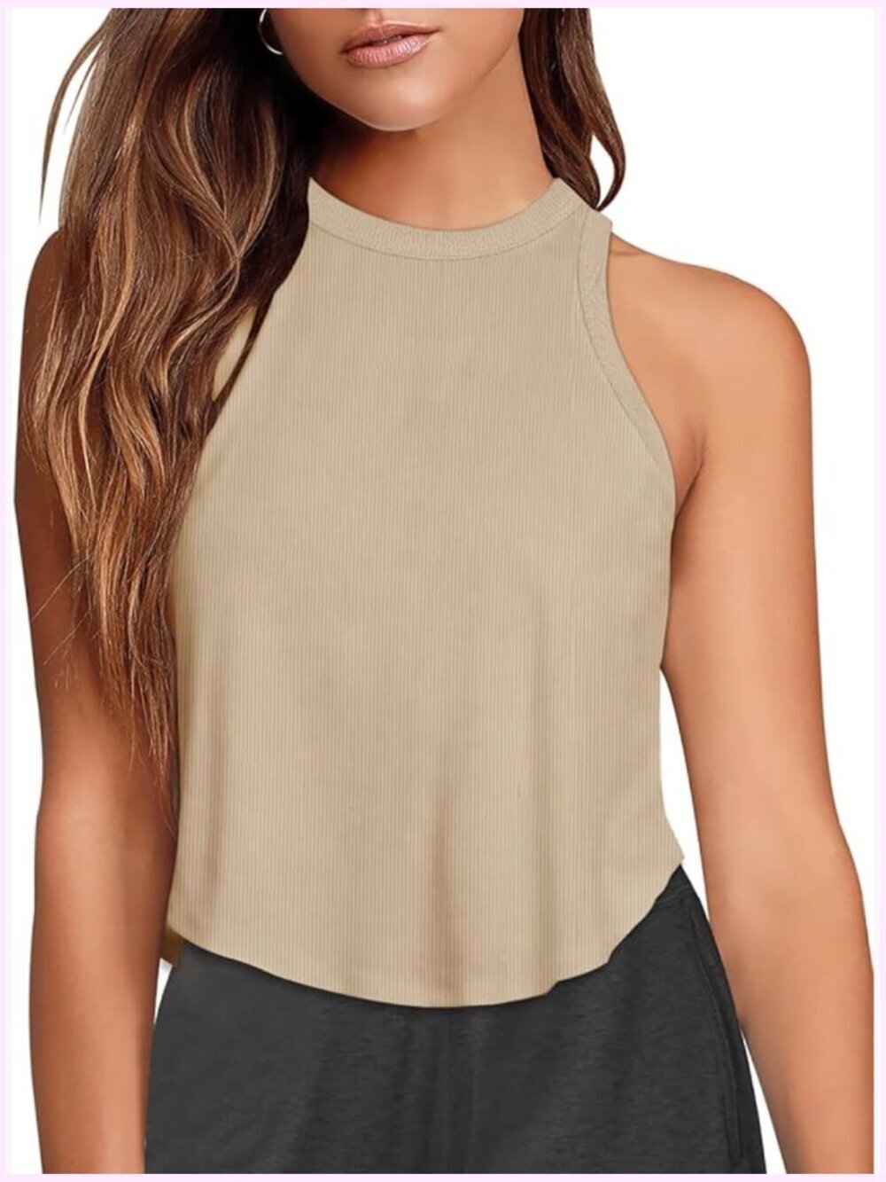 Sleeveless Crop Top Flowy Athletic Tank Muscle Tee Workout Yoga Running